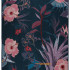 Dywan Jungle kwiaty  Kolor: Czarny, Kształt: Prostokątny, Prostokątny: 160×220 cm