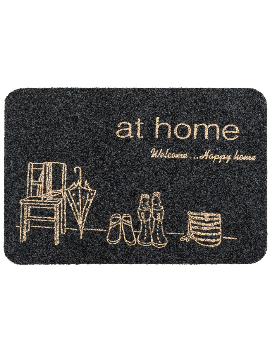 Wycieraczka At Home happy home Kształt: Prostokątny, Prostokątny: 40×60 cm