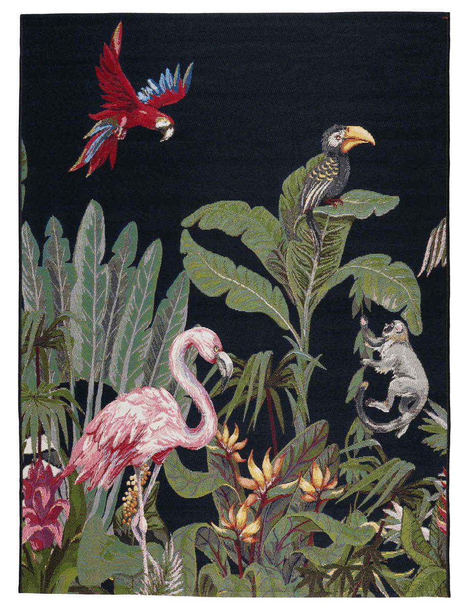 Dywan Jungle flaming wielokolorowy Kolor: Wielokolorowy, Kształt: Prostokątny, Prostokątny: 80×160 cm