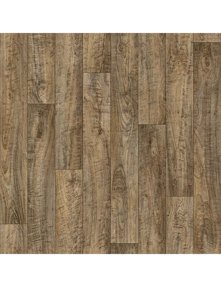 Wykładzina PCV Trento 2m Stock Oak 666 m surowa deska Kolor: Brązowy, Kształt: Prostokątny, Prostokątny: 200 cm