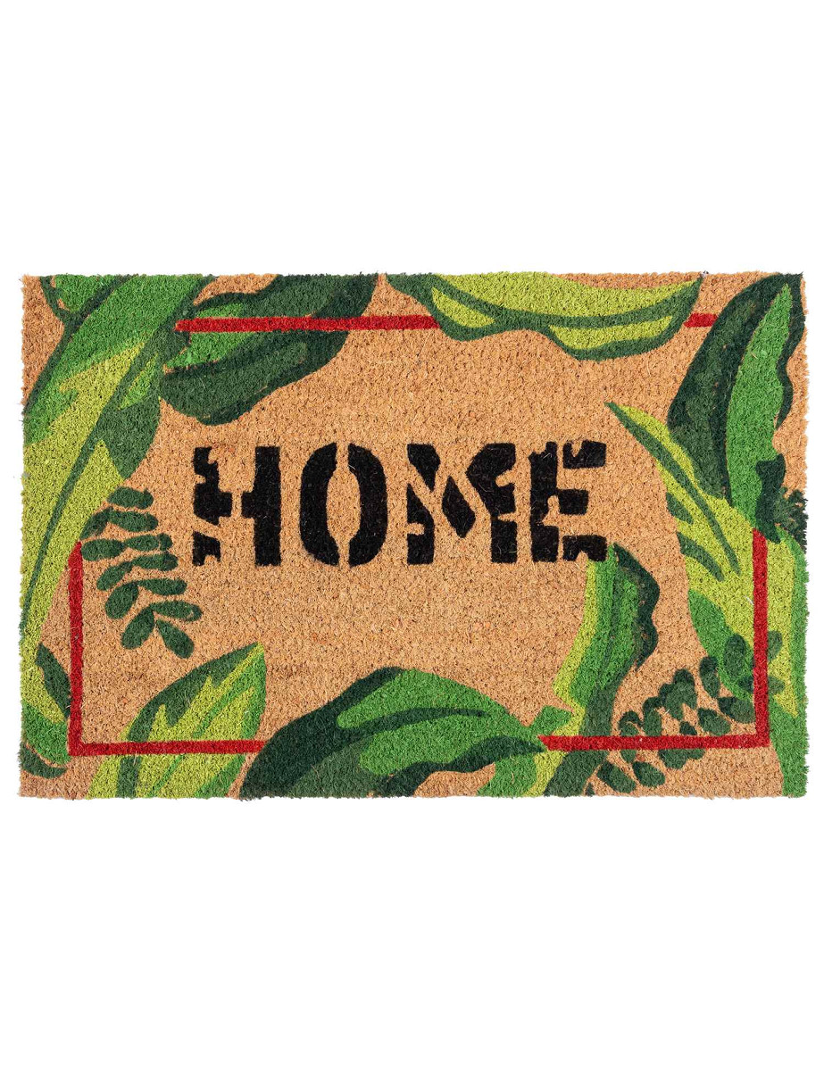 Wycieraczka Kokos liście Kolor: Wielokolorowy, Kształt: Prostokątny, Prostokątny: 40×60 cm