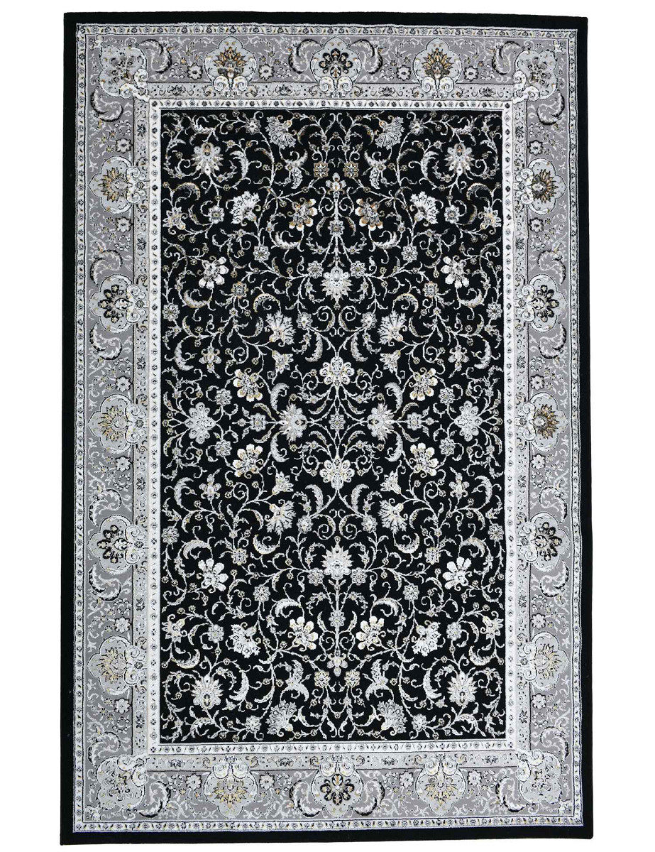 Dywan Grece klasyk czarno-srebrny Kształt: Prostokątny, Prostokątny: 160x230 cm, Kolor: Czarny
