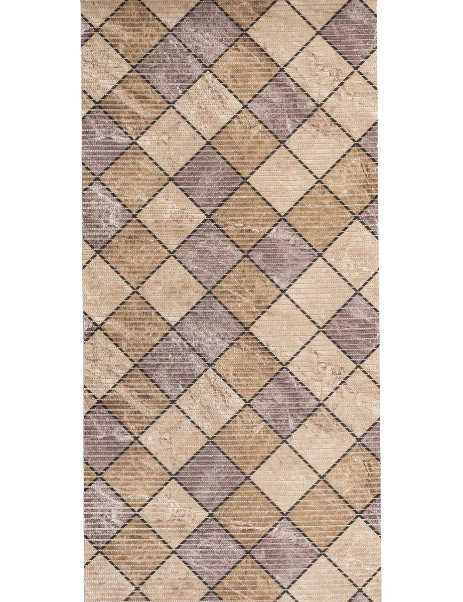 Mata Łazienkowa Premium PCV kratka Kolor: Brązowy, Kształt: Prostokątny, Prostokątny: 65×130 cm