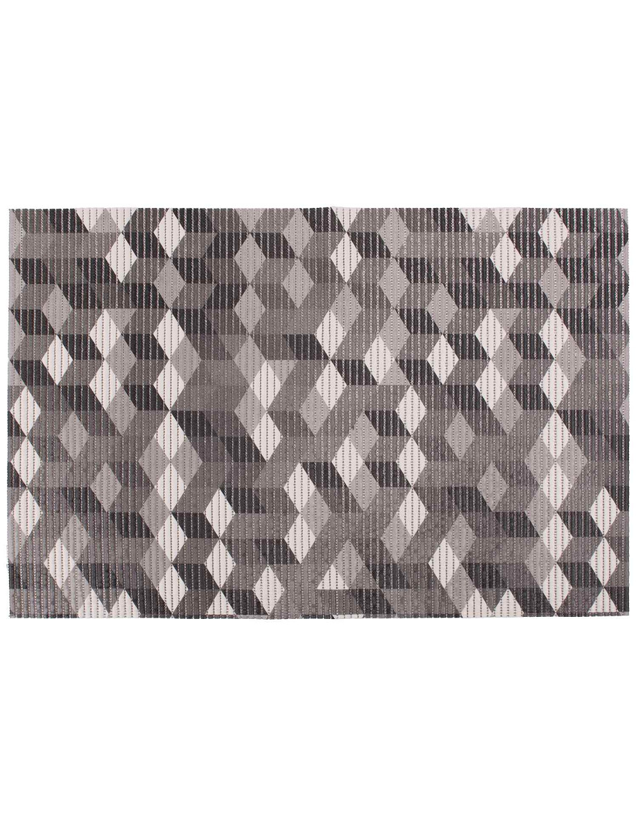 Mata Łazienkowa Premium PCV geometria Kolor: Antracytowy, Kształt: Prostokątny, Prostokątny: 45×65 cm