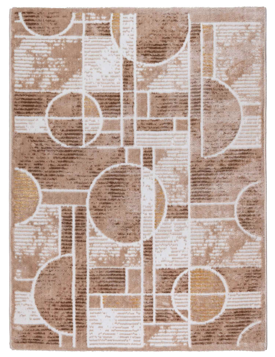 Dywan Rosaline geometria beżowy Kolor: Beżowy, Kształt: Prostokątny, Prostokątny: 120×160 cm