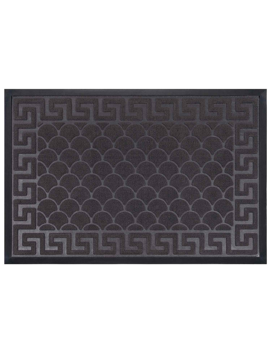 Wycieraczka Tivoli bordiura grecki Kształt: Prostokątny, Prostokątny: 40×60 cm, Kolor: Szary