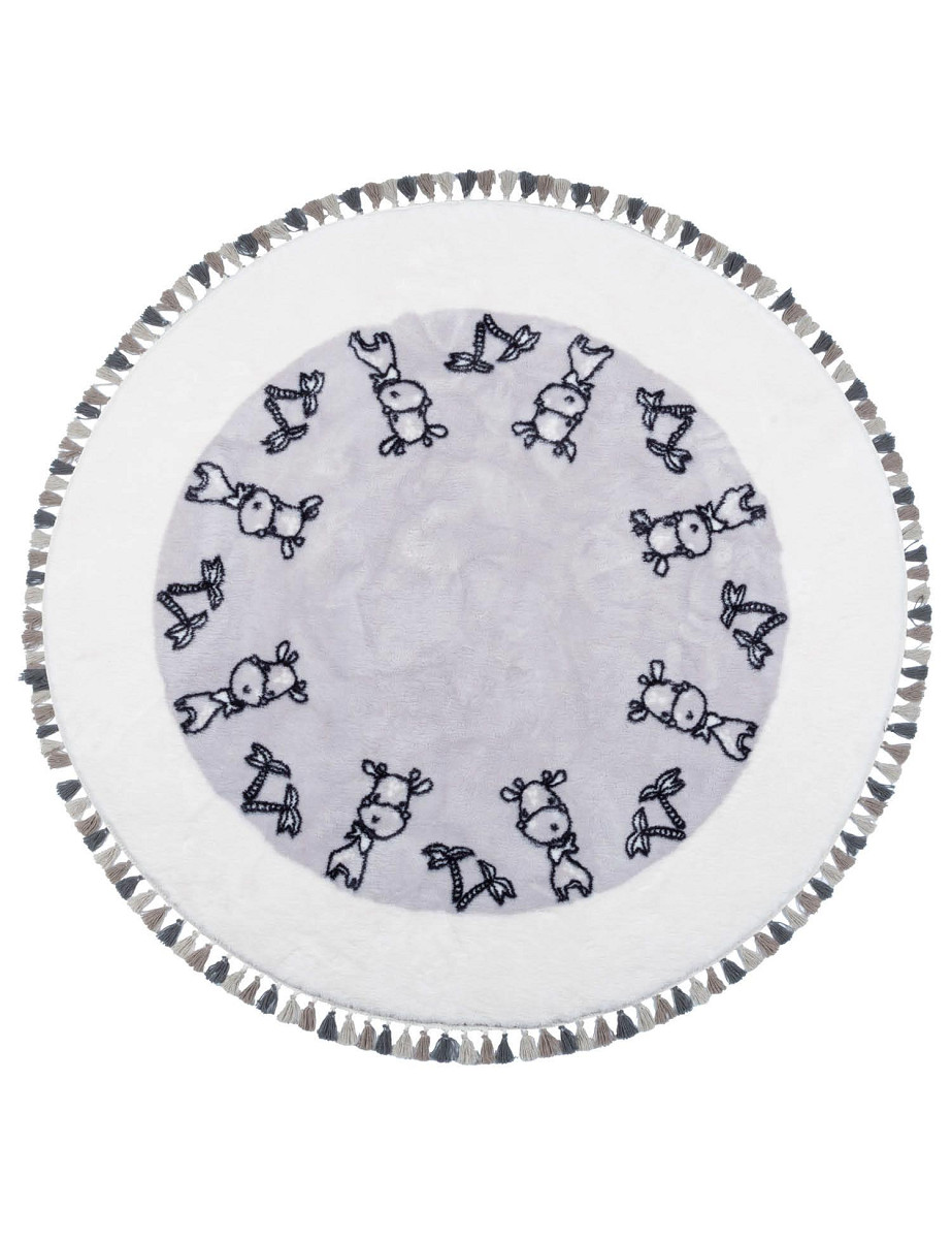 Dywan Maximo Kids koło krówka Kolor: Szary, Kształt: Okrągły, Okrągły: ø120 cm