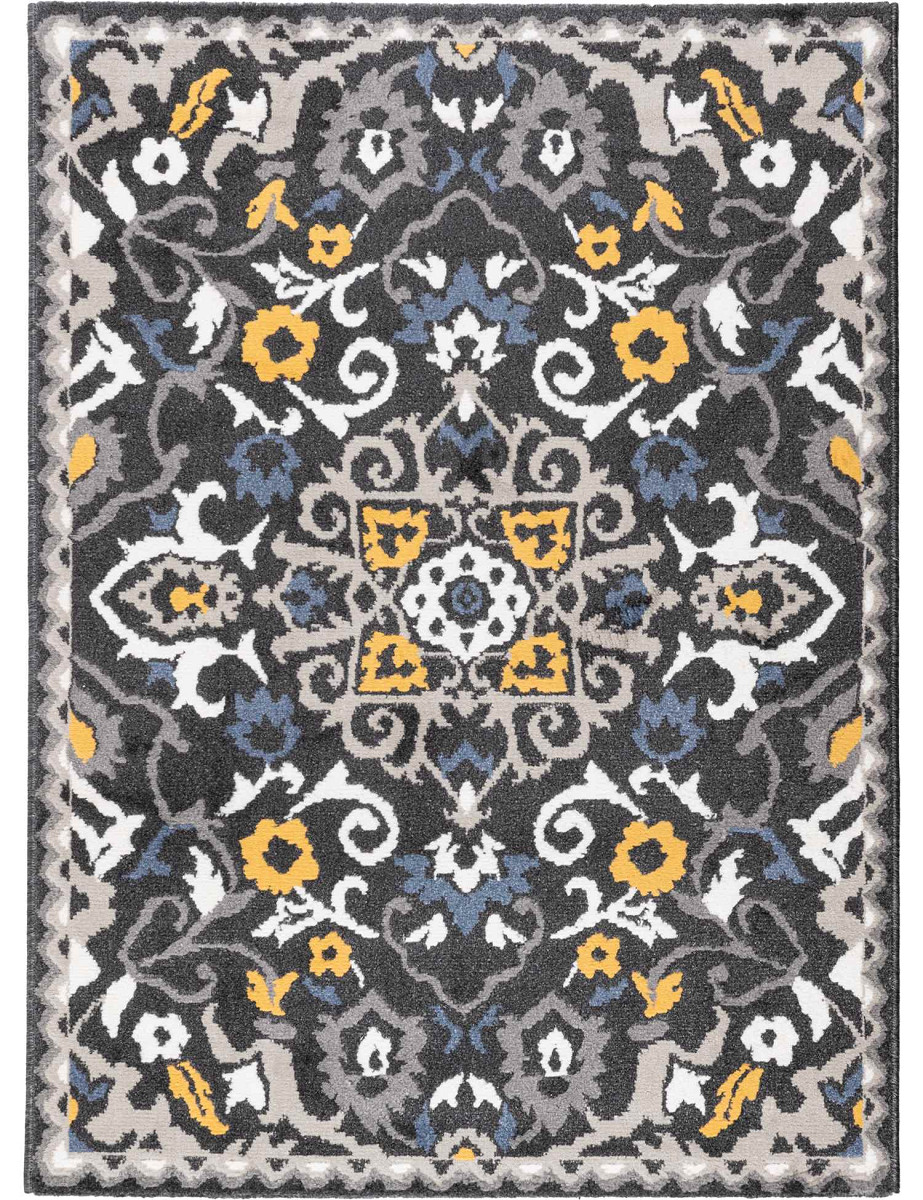 Dywan Norway ornament czarny Kolor: Czarny, Kształt: Prostokątny, Prostokątny: 120×160 cm