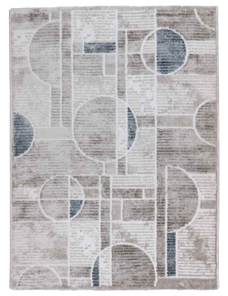 Dywan Rosaline geometria niebieski Kolor: Niebieski, Kształt: Prostokątny, Prostokątny: 120×160 cm