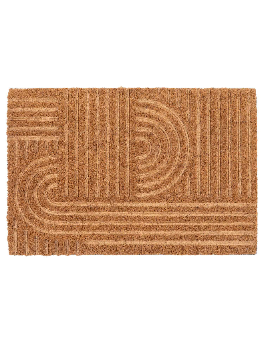 Wycieraczka Kokos Embossed modern Kolor: Beżowy, Kształt: Prostokątny, Prostokątny: 40×60 cm