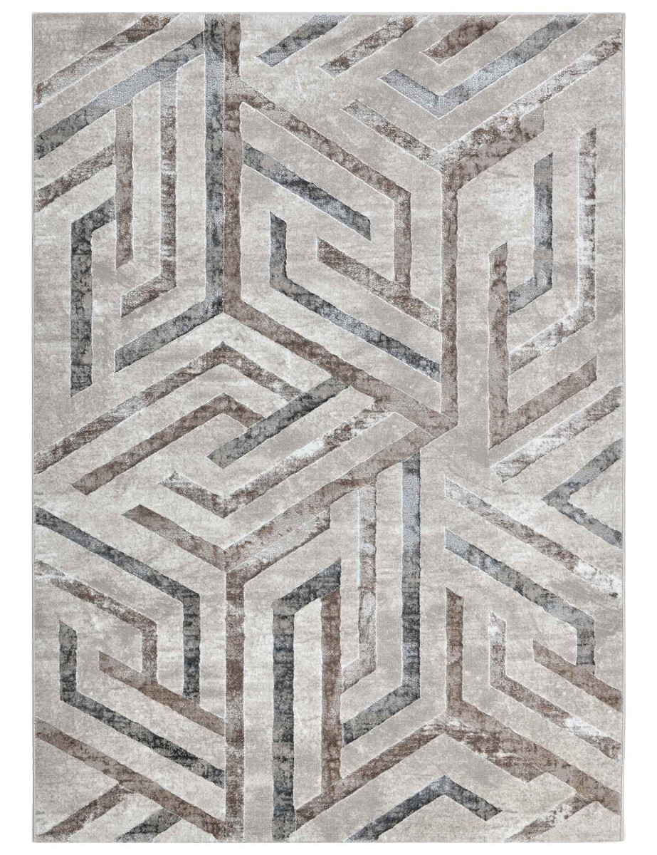 Dywan Grece geometria beżowy Kolor: Beżowy, Kształt: Prostokątny, Prostokątny: 120×170 cm