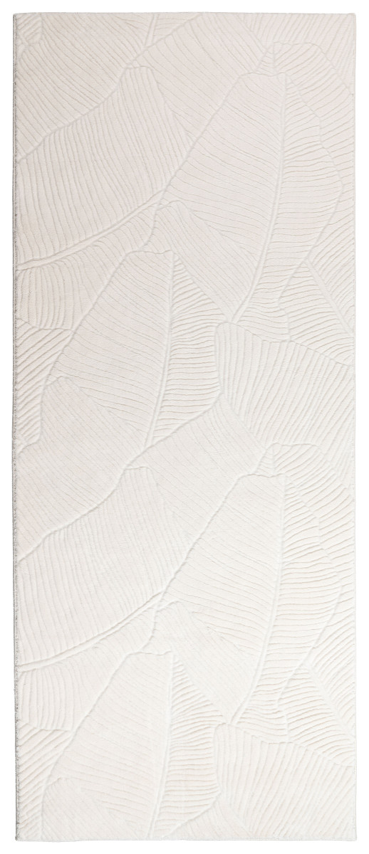 Chodnik Stilo NEW liść bananowca Kształt: Prostokątny, Prostokątny: 67×160 cm, Kolor: Ivory
