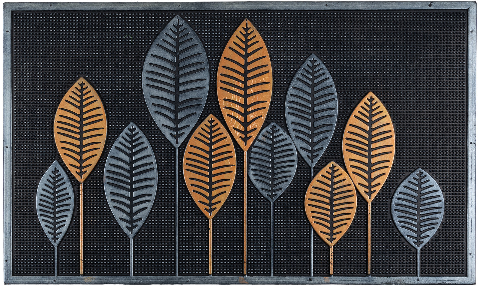 Wycieraczka Fashion Scraper liście Kształt: Prostokątny, Prostokątny: 45x75 cm, Kolor: Zielony