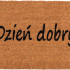 Wycieraczka Kokos dzień dobry Kształt: Prostokątny, Prostokątny: 40x60 cm, Kolor: Beżowy