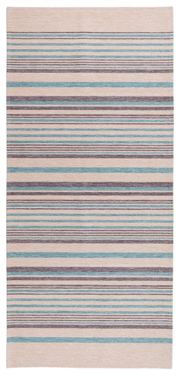 Dywan Laos Chenille paski owe Kształt: Prostokątny, Prostokątny: 65x160 cm, Kolor: Beżowy