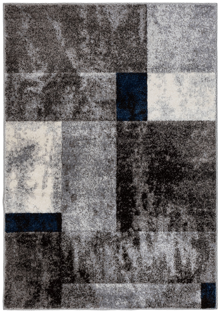 Dywan Feniks geometria szaro-granatowy Kształt: Prostokątny, Prostokątny: 160x230 cm, Kolor: Niebieski